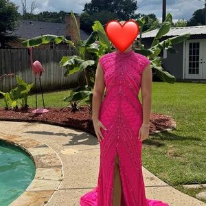Stunning Hot Pink Ashley Lauren 1624 Dress